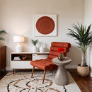  Meridian Anika Taupe Iron End Table IMAGE 2