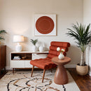  Meridian Anika Terracotta Iron End Table IMAGE 2