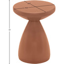  Meridian Anika Terracotta Iron End Table IMAGE 7