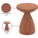  Meridian Anika Terracotta Iron End Table IMAGE 8