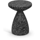  Meridian Anika Black Iron Terrazzo End Table IMAGE 1