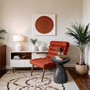  Meridian Anika Black Iron Terrazzo End Table IMAGE 2