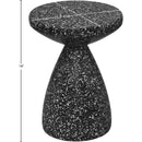  Meridian Anika Black Iron Terrazzo End Table IMAGE 7