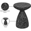  Meridian Anika Black Iron Terrazzo End Table IMAGE 8