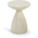  Meridian Anika Cream Iron Terrazzo End Table IMAGE 1