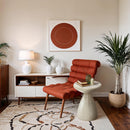  Meridian Anika Cream Iron Terrazzo End Table IMAGE 2