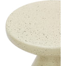  Meridian Anika Cream Iron Terrazzo End Table IMAGE 5