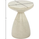  Meridian Anika Cream Iron Terrazzo End Table IMAGE 7