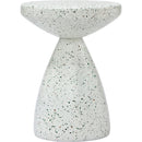  Meridian Anika White Iron Terrazzo End Table IMAGE 3