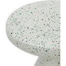  Meridian Anika White Iron Terrazzo End Table IMAGE 5