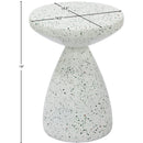  Meridian Anika White Iron Terrazzo End Table IMAGE 7