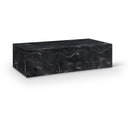  Meridian Piazza Black Marble Finish Concrete Indoor / Outdoor Coffee Table IMAGE 1