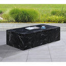  Meridian Piazza Black Marble Finish Concrete Indoor / Outdoor Coffee Table IMAGE 3