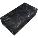  Meridian Piazza Black Marble Finish Concrete Indoor / Outdoor Coffee Table IMAGE 6
