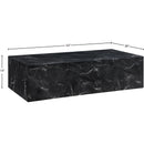  Meridian Piazza Black Marble Finish Concrete Indoor / Outdoor Coffee Table IMAGE 7