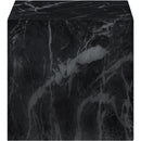  Meridian Piazza Black Marble Finish Concrete Indoor / Outdoor End Table IMAGE 4