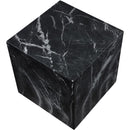  Meridian Piazza Black Marble Finish Concrete Indoor / Outdoor End Table IMAGE 6