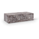  Meridian Piazza Brown Marble Finish Concrete Indoor / Outdoor Coffee Table IMAGE 1