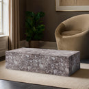  Meridian Piazza Brown Marble Finish Concrete Indoor / Outdoor Coffee Table IMAGE 2