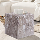  Meridian Piazza Brown Marble Finish Concrete Indoor / Outdoor End Table IMAGE 3