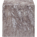  Meridian Piazza Brown Marble Finish Concrete Indoor / Outdoor End Table IMAGE 4