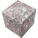  Meridian Piazza Brown Marble Finish Concrete Indoor / Outdoor End Table IMAGE 6