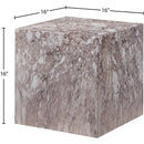  Meridian Piazza Brown Marble Finish Concrete Indoor / Outdoor End Table IMAGE 7