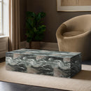  Meridian Piazza Green Marble Finish Concrete Indoor / Outdoor Coffee Table IMAGE 2