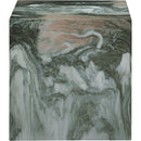  Meridian Piazza Green Marble Finish Concrete Indoor / Outdoor End Table IMAGE 4