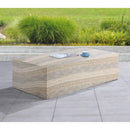  Meridian Piazza Natural Travertine Finish Concrete Indoor / Outdoor Coffee Table IMAGE 3