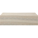  Meridian Piazza Natural Travertine Finish Concrete Indoor / Outdoor Coffee Table IMAGE 4