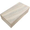  Meridian Piazza Natural Travertine Finish Concrete Indoor / Outdoor Coffee Table IMAGE 6
