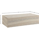  Meridian Piazza Natural Travertine Finish Concrete Indoor / Outdoor Coffee Table IMAGE 7