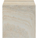  Meridian Piazza Natural Travertine Finish Concrete Indoor / Outdoor End Table IMAGE 4