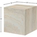  Meridian Piazza Natural Travertine Finish Concrete Indoor / Outdoor End Table IMAGE 7