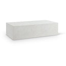  Meridian Piazza White Marble Finish Concrete Indoor / Outdoor Coffee Table IMAGE 1