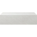  Meridian Piazza White Marble Finish Concrete Indoor / Outdoor Coffee Table IMAGE 4