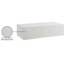  Meridian Piazza White Marble Finish Concrete Indoor / Outdoor Coffee Table IMAGE 8