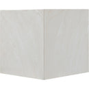  Meridian Piazza White Marble Finish Concrete Indoor / Outdoor End Table IMAGE 5