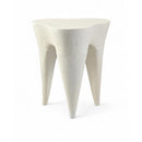  Meridian Bourges Cream Aluminum End Table IMAGE 1