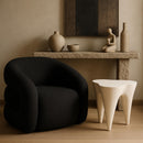  Meridian Bourges Cream Aluminum End Table IMAGE 2