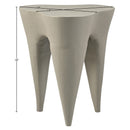  Meridian Bourges Taupe Aluminum End Table IMAGE 5