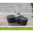  Meridian Monza Black Marble Finish Concrete Indoor / Outdoor Coffee Table IMAGE 2