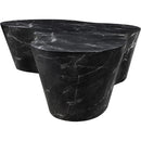  Meridian Monza Black Marble Finish Concrete Indoor / Outdoor Coffee Table IMAGE 5