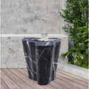  Meridian Monza Black Marble Finish Concrete Indoor / Outdoor End / Side Table IMAGE 2