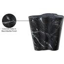  Meridian Monza Black Marble Finish Concrete Indoor / Outdoor End / Side Table IMAGE 8