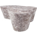  Meridian Monza Brown Marble Finish Concrete Indoor / Outdoor Coffee Table IMAGE 5