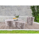  Meridian Monza Brown Marble Finish Concrete Indoor / Outdoor Coffee Table IMAGE 9