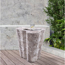  Meridian Monza Brown Marble Finish Concrete Indoor / Outdoor End / Side Table IMAGE 2