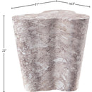  Meridian Monza Brown Marble Finish Concrete Indoor / Outdoor End / Side Table IMAGE 7